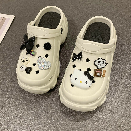 熱賣厚底洞洞拖鞋【白色】【34-40碼】（下單後請聯絡客服確認發貨尺碼）