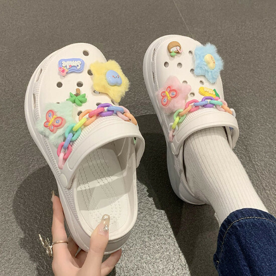 熱賣增高洞洞拖鞋【白色】【35-40碼】（下單後請聯絡客服確認發貨尺碼）