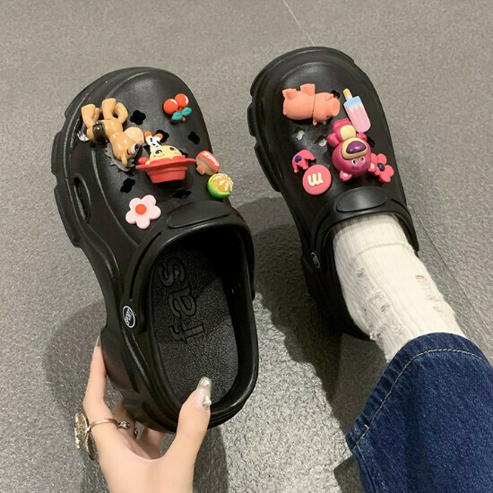 熱賣軟底洞洞拖鞋【黑色】【36-40碼】（下單後請聯絡客服確認發貨尺碼）