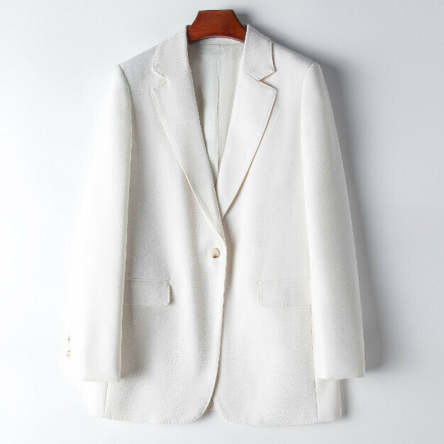 熱賣修身小西裝外套(S-L碼)(米白色)(下單後聯絡客服確認發貨尺碼)
