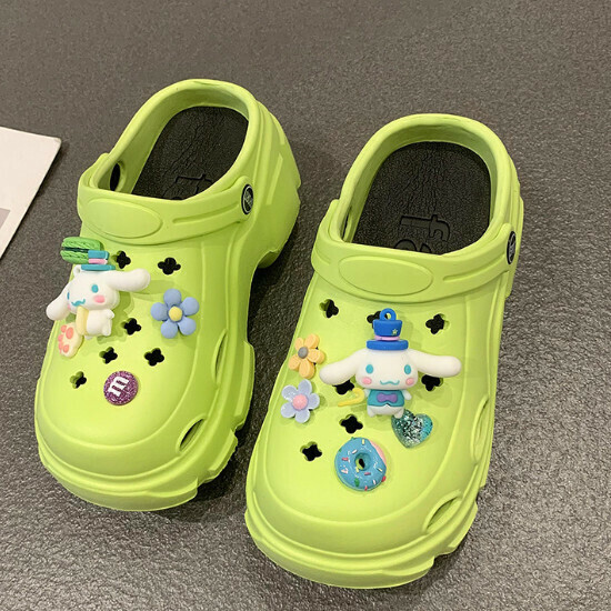 熱賣增高洞洞拖鞋【綠色】【36-40碼】（下單後請聯絡客服確認發貨尺碼）