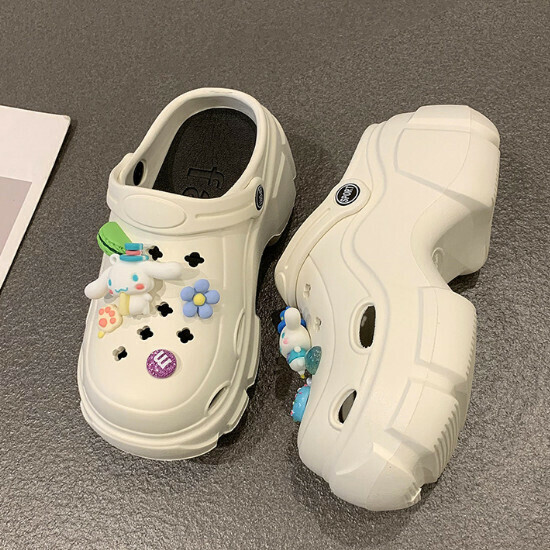 熱賣增高洞洞拖鞋【白色】【36-40碼】（下單後請聯絡客服確認發貨尺碼）