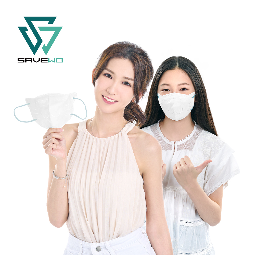 *KDT 小顏人士 代用盒包裝* SAVEWO 3DMEOW Jewel Topaz  救世立體喵頑童防護口罩 寶石系列 托帕石 (30片獨立包裝/盒) (大童, 小顏人士適用)