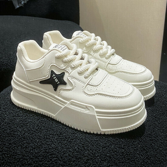 熱賣厚底百搭板鞋【白色】【35-40碼】（下單後請聯絡客服確認發貨尺碼）