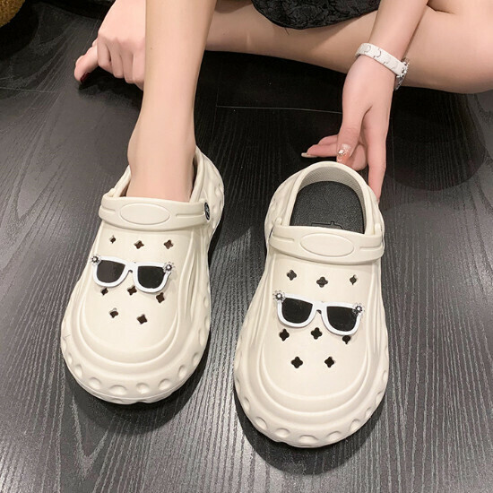 熱賣增高洞洞拖鞋【白色】【36-40碼】（下單後請聯絡客服確認發貨尺碼）