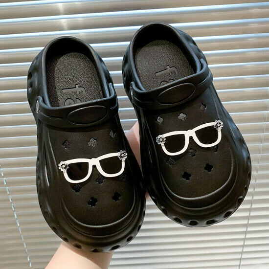 熱賣增高洞洞拖鞋【黑色】【36-40碼】（下單後請聯絡客服確認發貨尺碼）