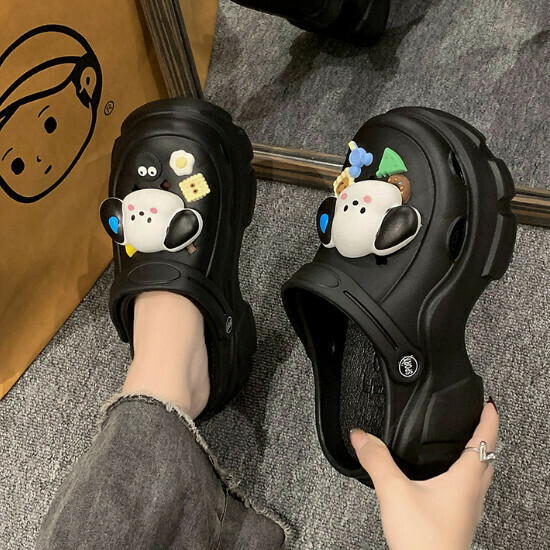 熱賣沙灘洞洞拖鞋【黑色】【34-40碼】（下單後請聯絡客服確認發貨尺碼）