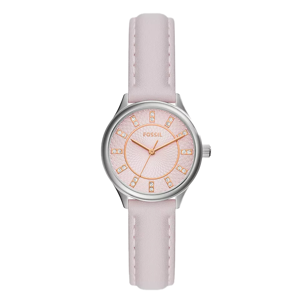 【FOSSIL】FDS-019 精緻小巧錶盤經典雅仕羅馬數字皮革石英錶 BQ3871/BQ3872-