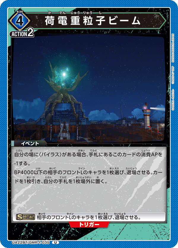 UA22BT/GMR-1-035 荷電重粒子ビーム