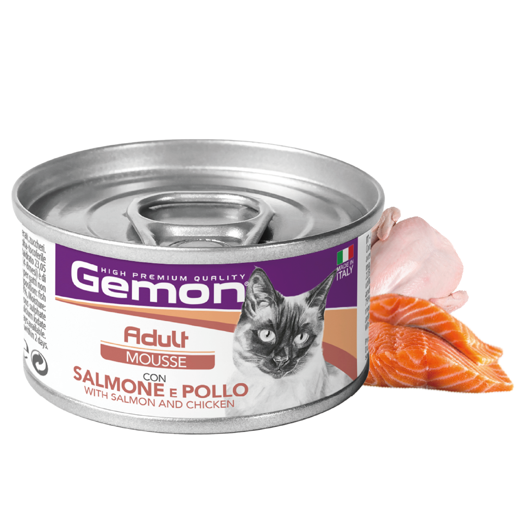 Gemon 三文魚雞肉-成貓MOUSSE 85g (GEM-1015)