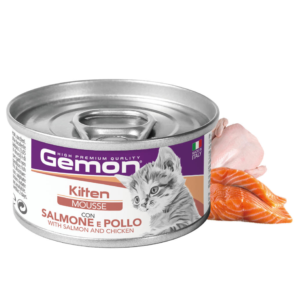 Gemon 三文魚雞肉-幼貓MOUSSE 85g (GEM-1008)