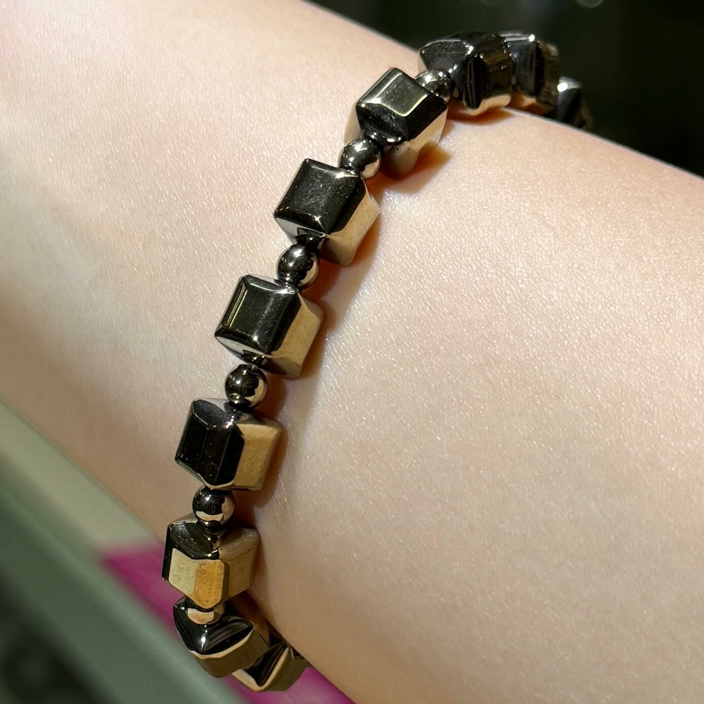 黃銅礦方糖手串 8 mm +/-