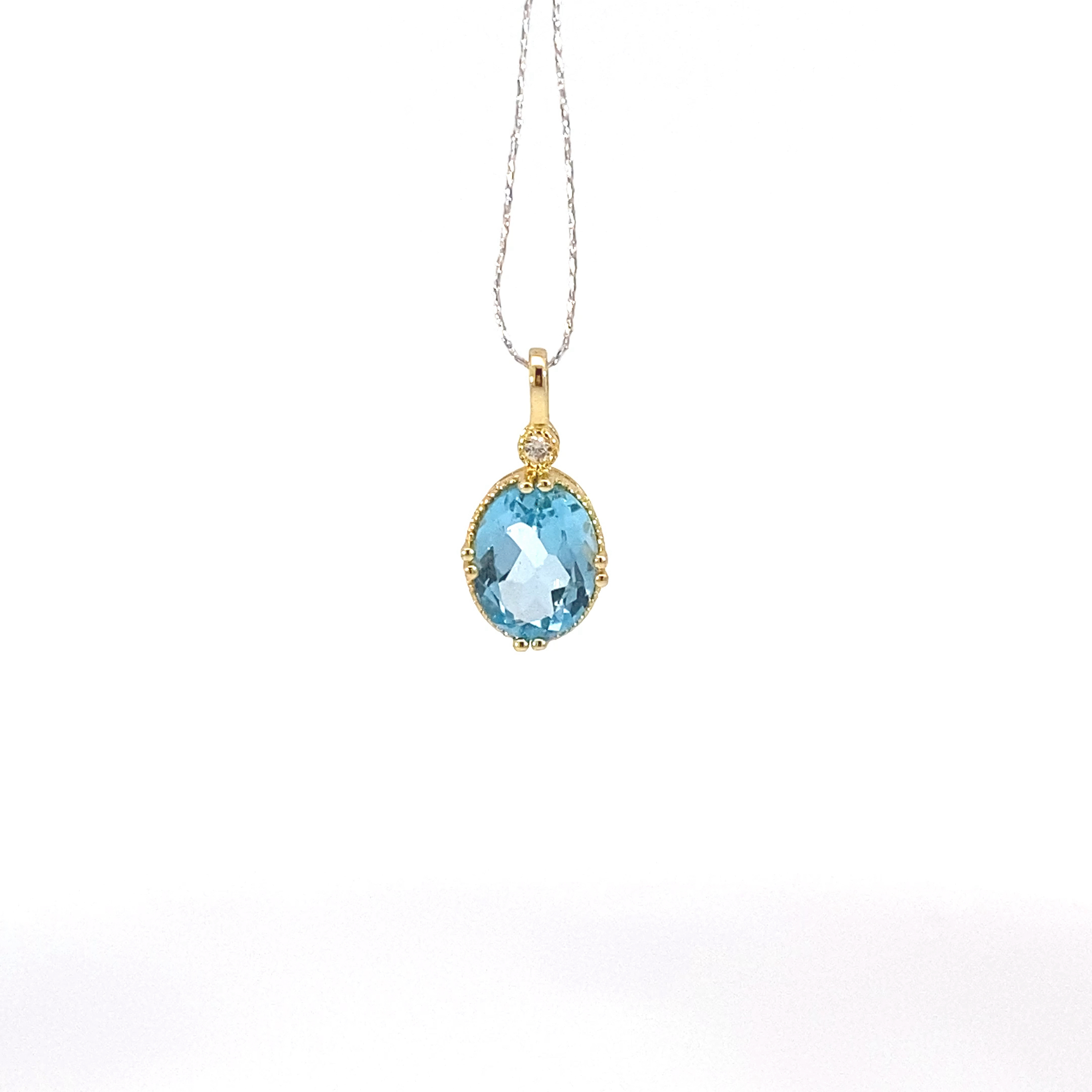 T443藍托帕石吊墜