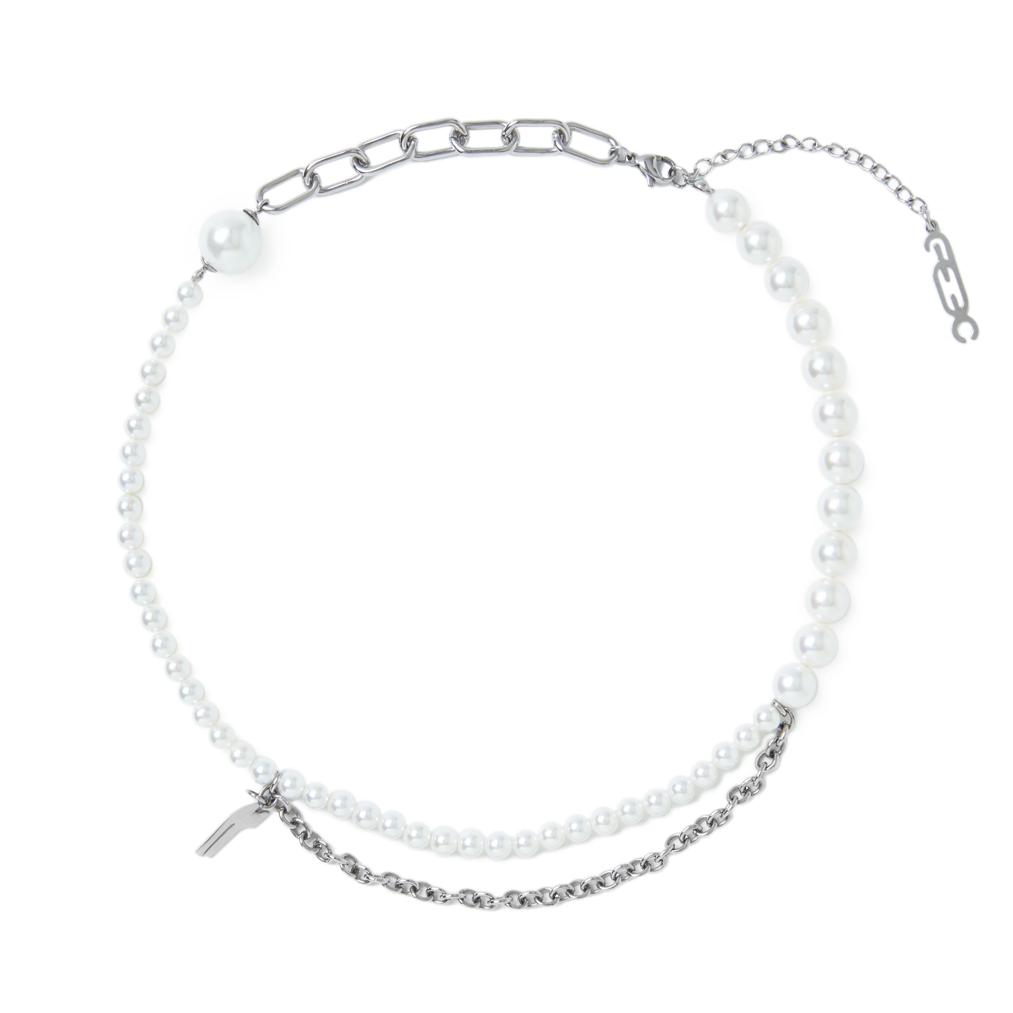 Fe3c  F Logo Pearl Necklace