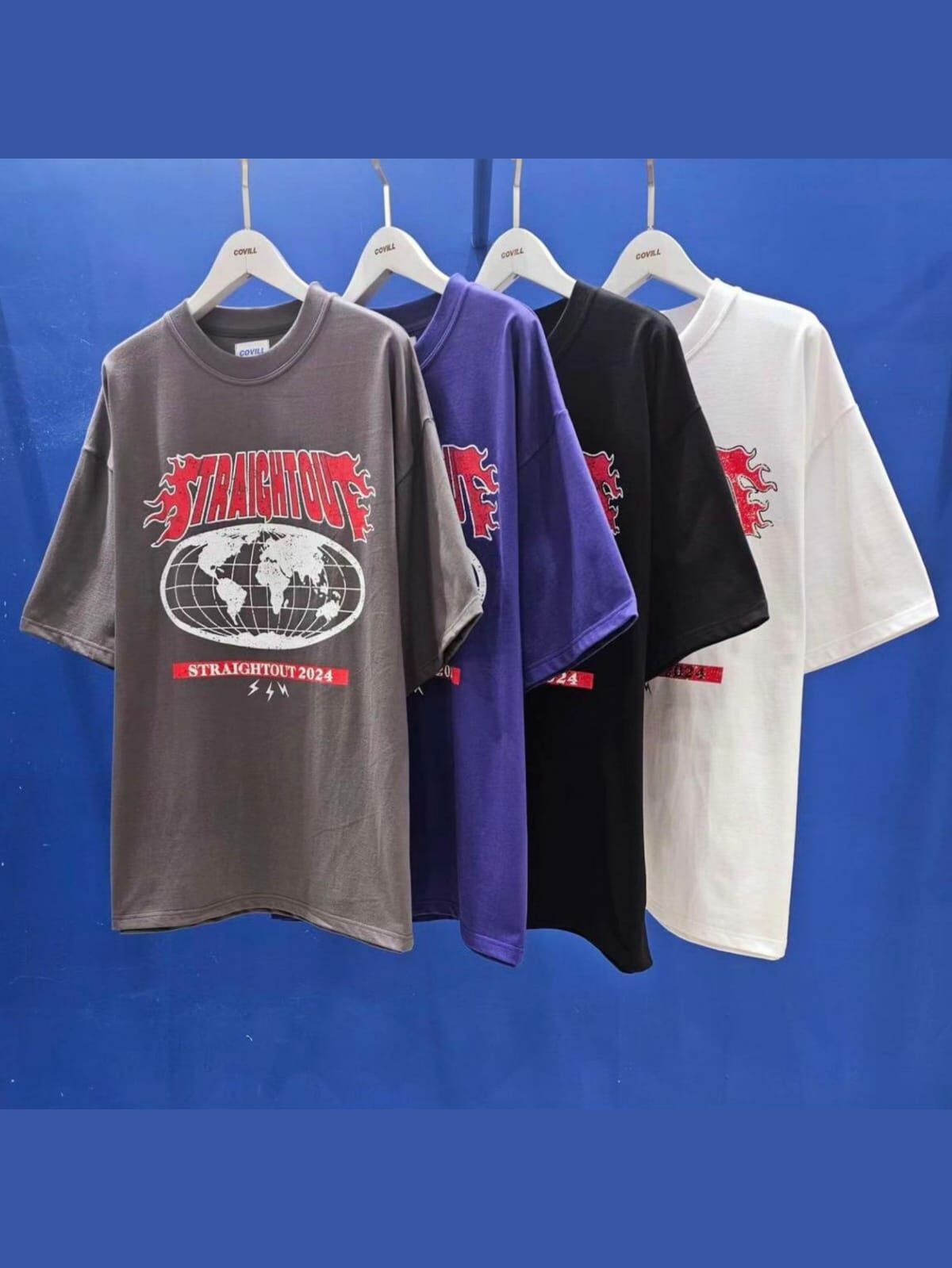 OverSize英文字圖案短袖Tee COVILL-110T