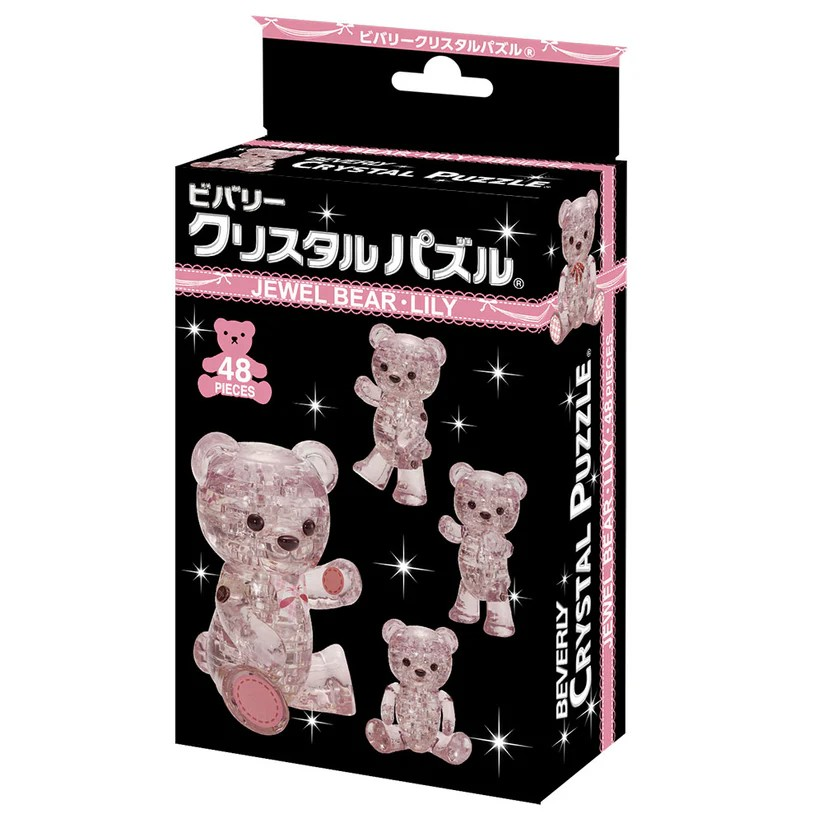 寶石熊-百合 (立體水晶)