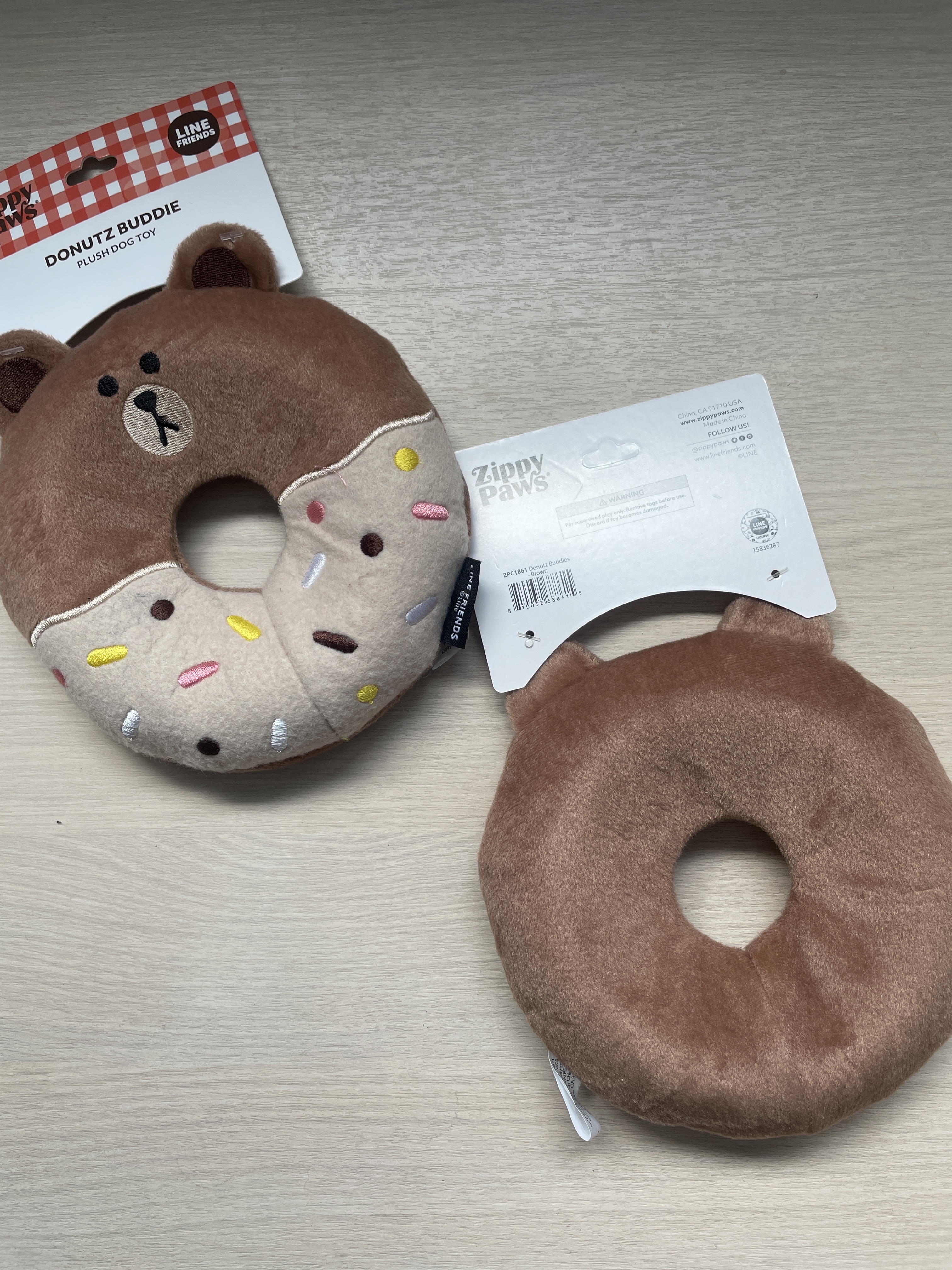ZippyPaws | LINE FRIENDS Donutz Buddies - BROWN