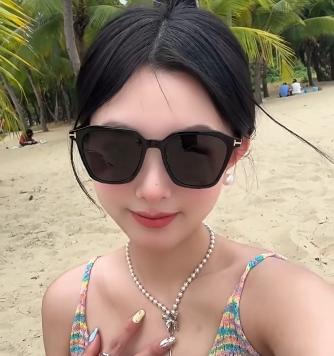 A02387T字金屬膠框偏光墨鏡/兩色