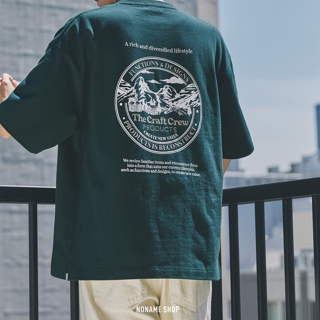 THE CRAFT CREW PRODUCTS 重磅 落肩 抗菌 防臭 短袖 九色 (男款)