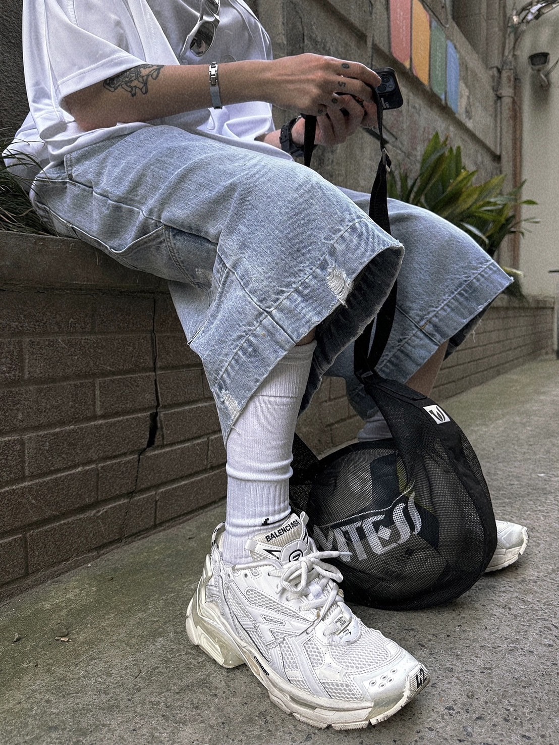 Aurocean 清爽淺色牛仔短褲