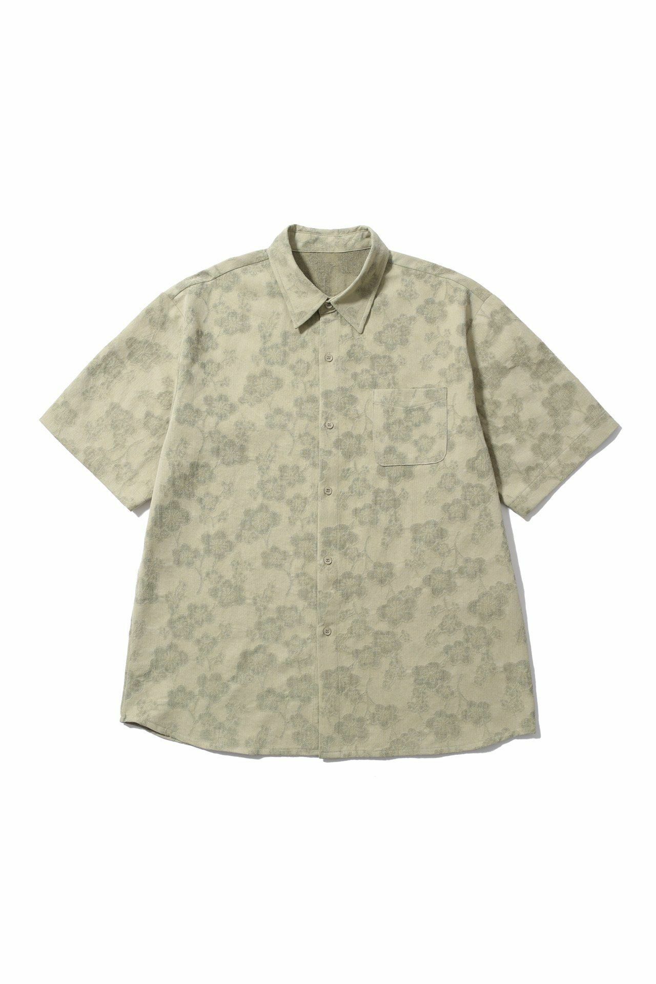 淨色暗花紋短袖恤衫 DOT-060S