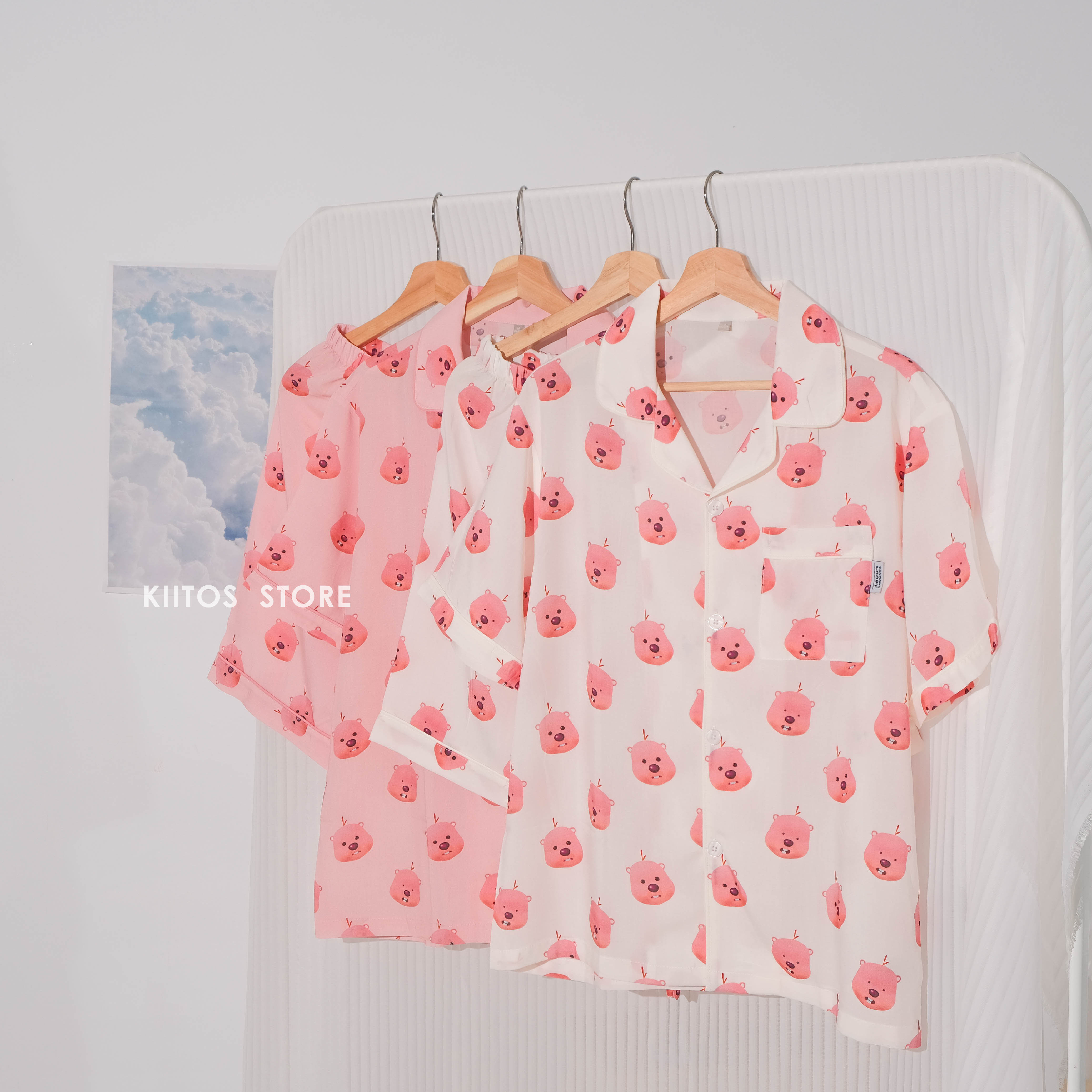 【現貨】SPAO x Loopy 露比 海貍 夏季 涼感 睡衣 套裝組