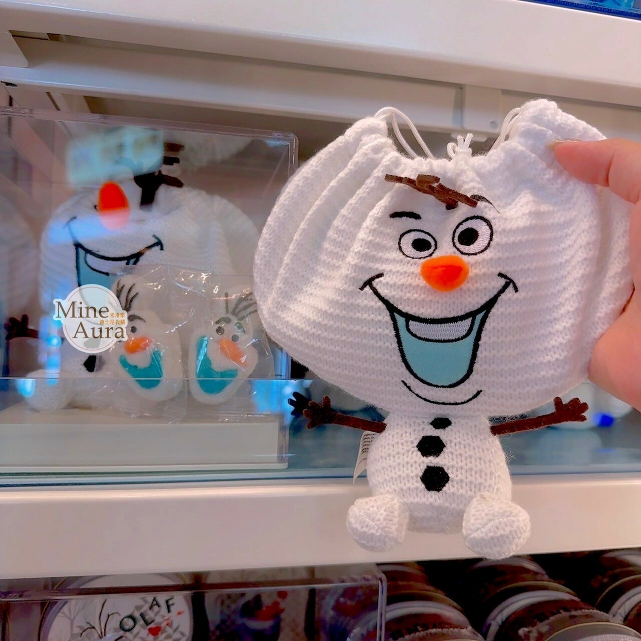 World of Frozen 限定 雪寶 Olaf 大頭造型糖果 束口 收納袋 冰雪奇緣 Frozen -香港迪士尼樂園