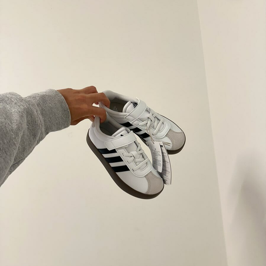 Adidas VL Court 3.0 EL1 C 白色 魔鬼氈 中童 童鞋 德訓鞋 JH5289