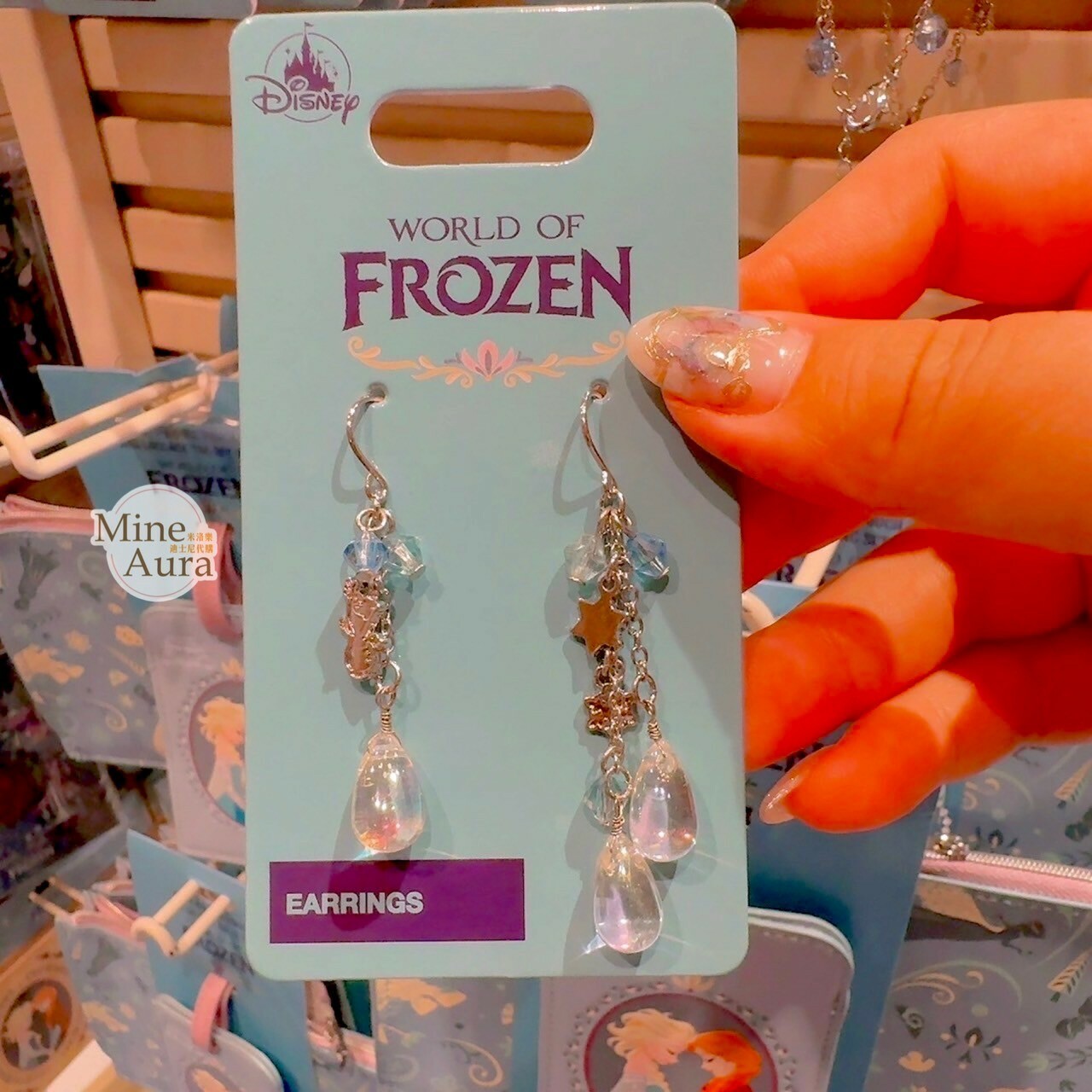 World of Frozen 限定 雪花珠珠綴飾造型 耳環 首飾 冰雪奇緣 Frozen -香港迪士尼樂園