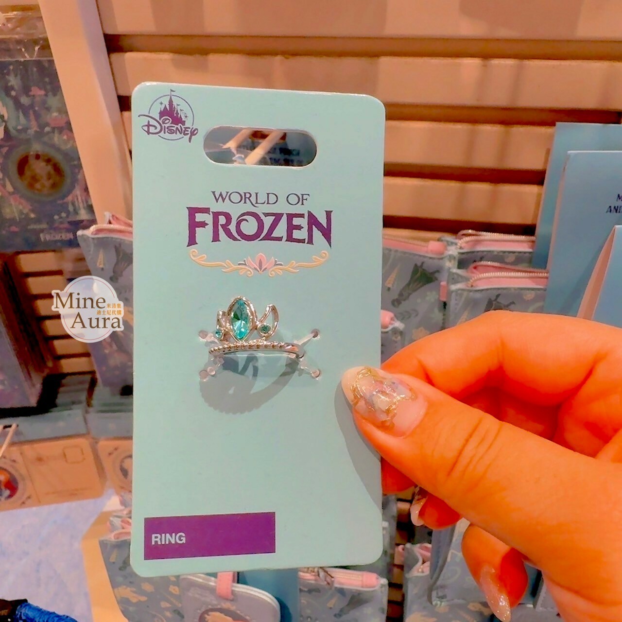 World of Frozen 限定 艾莎 Elsa 藍鑽 皇冠造型 戒指 首飾 冰雪奇緣 Frozen -香港迪士尼樂園