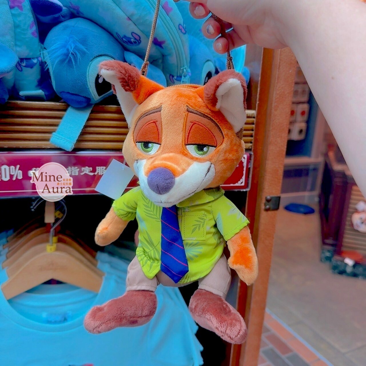 胡尼克 Nick 絨毛 娃娃 造型 斜背 小包 動物方城市 Zootopia -香港迪士尼樂園