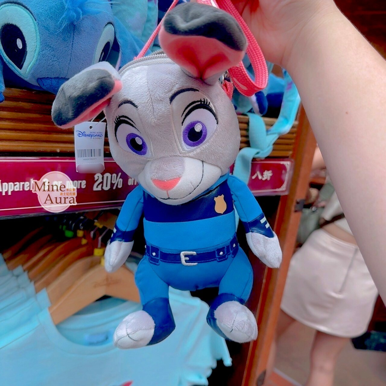 哈茱蒂 Judy 兔 絨毛 娃娃 造型 斜背 小包 動物方城市 Zootopia -香港迪士尼樂園