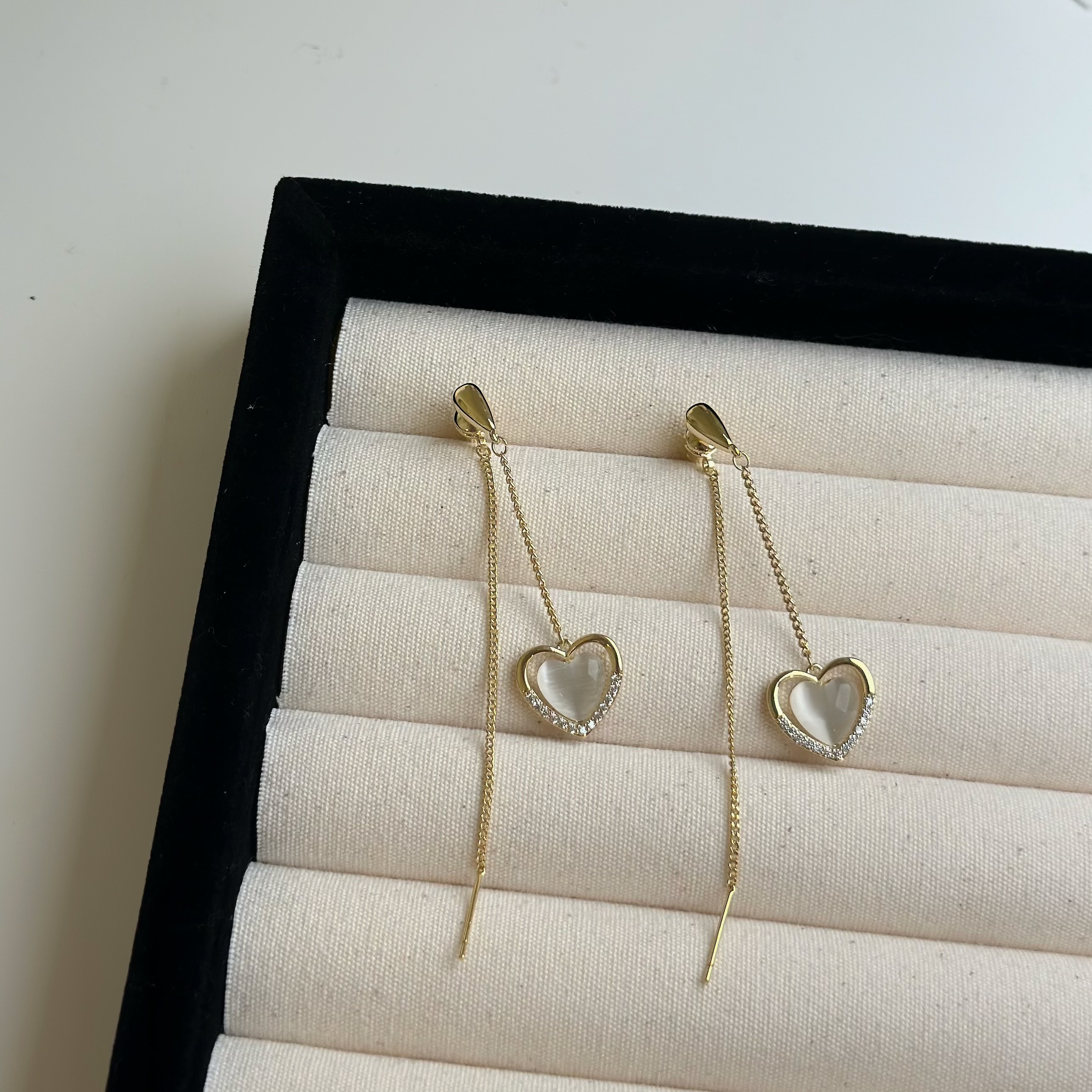 K13白貝愛心前後扣垂吊