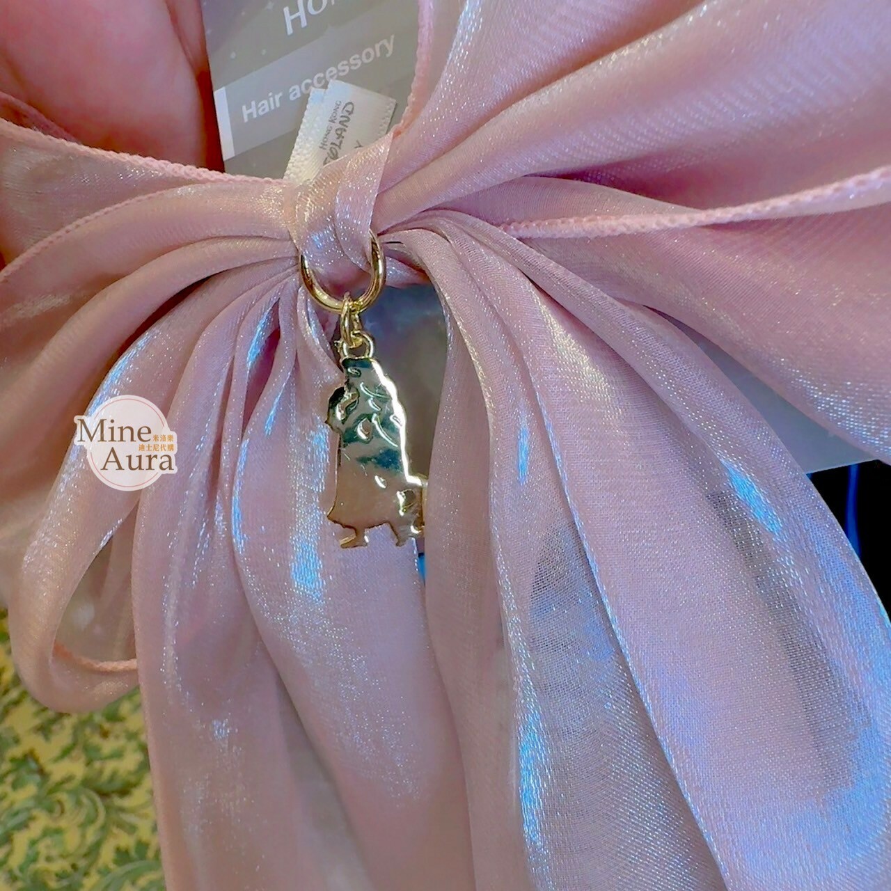 長髮公主 樂佩 Rapunzel 粉色 大蝴蝶結造型 小綴飾設計 髮束 髮飾 魔髮奇緣 Tanglede -香港迪士尼樂園