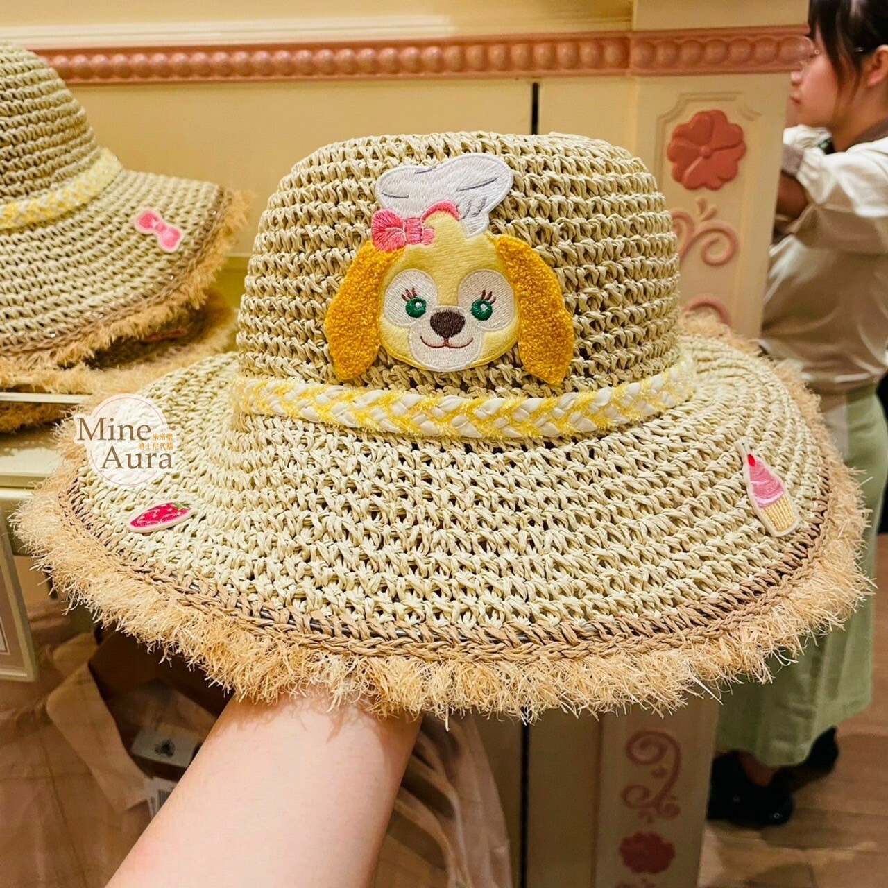 可琦安 餅乾 CookieAnn 編織 草帽 遮陽帽 帽子 -上海迪士尼樂園