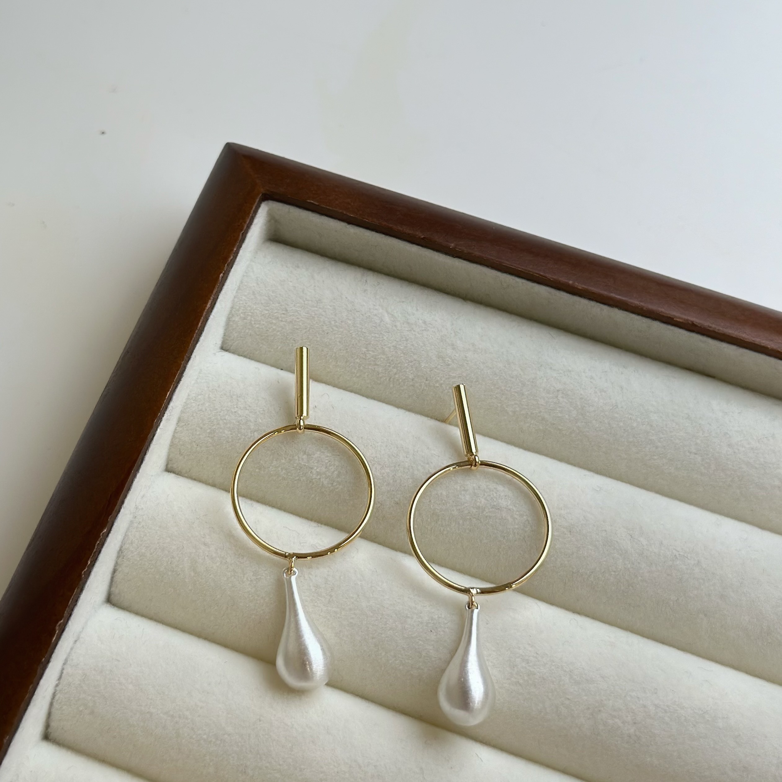 K42水滴珍珠圓圈垂吊