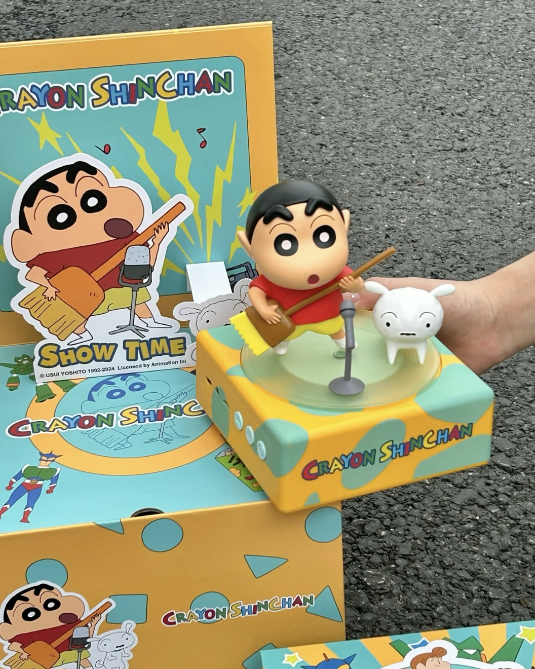 <正版授權> 蠟筆小新 燈光旋轉藍芽音響 無線 夜燈