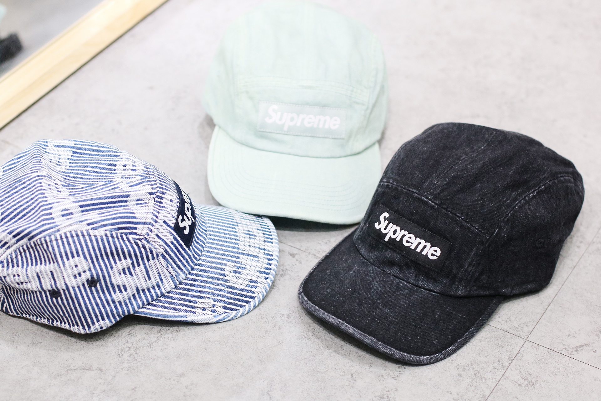 Supreme SS24 Denim Camp Cap 三色