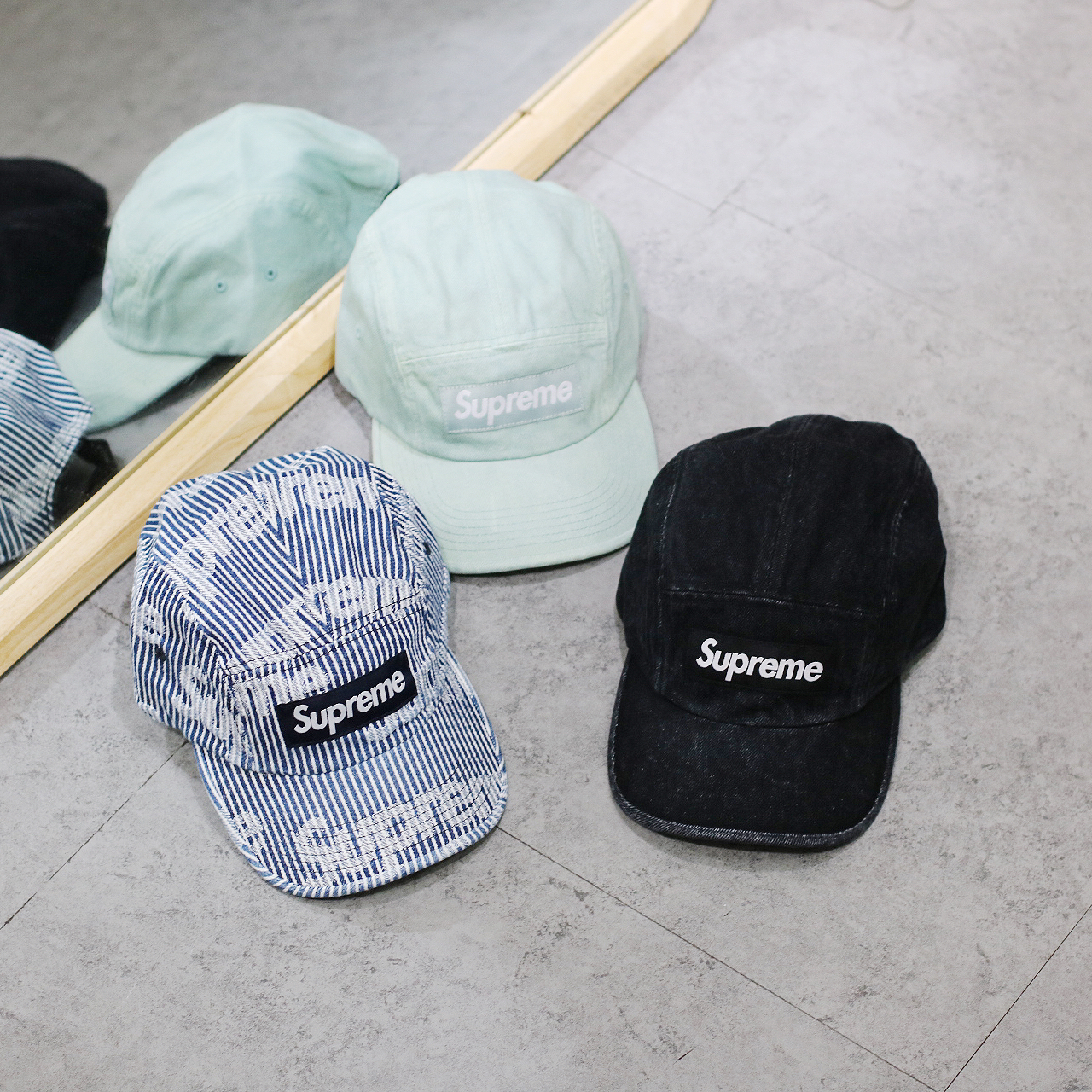 Supreme SS24 Denim Camp Cap 三色