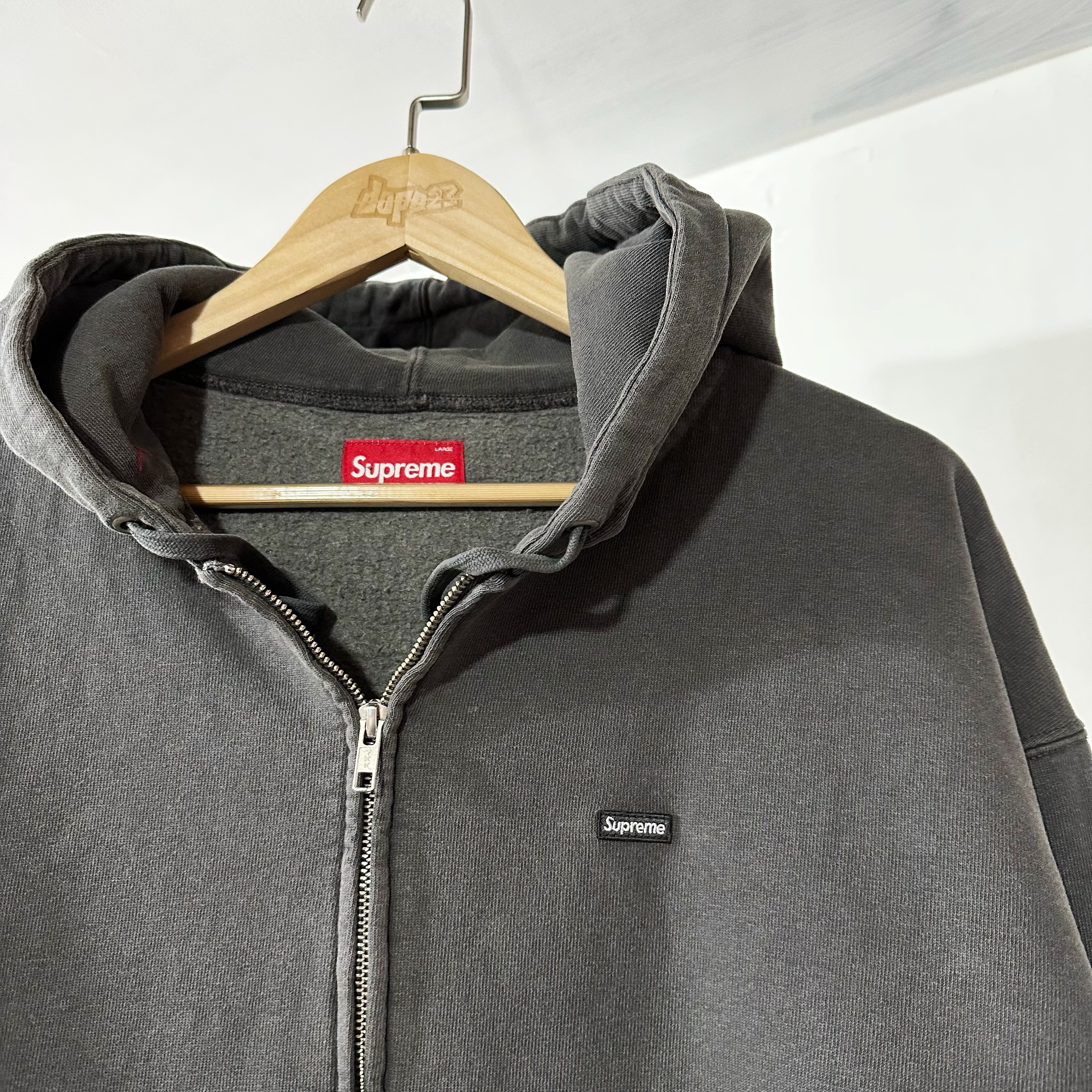 Supreme Overdyed Small Box Zip Up Hooded Sweatshirt Bla Supreme Overdyed Small Box Zip Up Hooded Sweatshirt Bla
