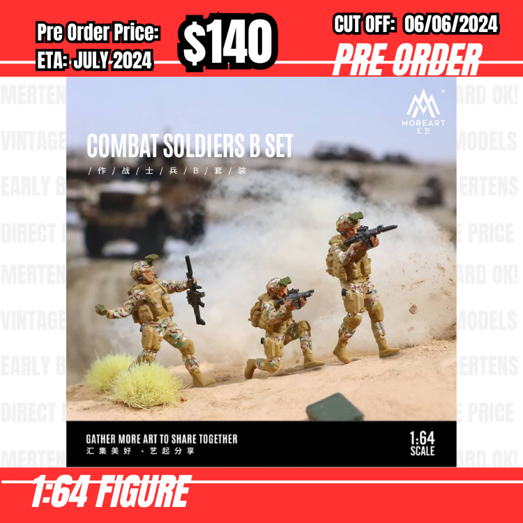 PO-$140 * Moreart * 1:64 Figure - Combat Soldiers B Set [OD30/05]
