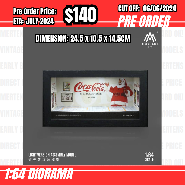 PO-$140 * Moreart * 1:64 Diorama - Work Shop Coca Cola White (24.5 x 10.5 x 14.5CM) [OD30/05]