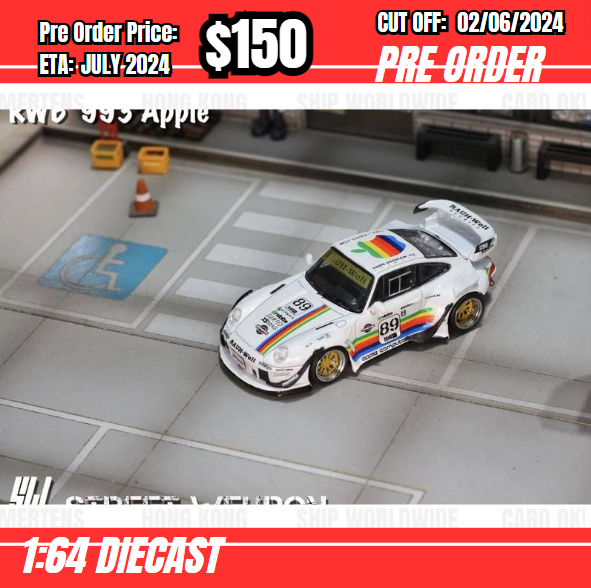 PO-$150 * Street Weapon * 1:64 RWB993 GT Wing Apple #89 [OD30/05]