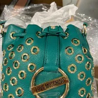 [S] LOVE MOSCHINO JC4342PP0FKD0850 BORSA EYELETS PU,GREEN, 8058055429484 (SLM317)