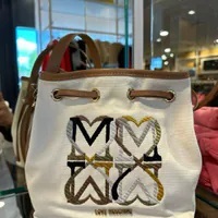 [S] LOVE MOSCHINO JC4064PP1GLQ110A M HEART PRINT BUCKET BAG,BROWN MULTI, 8059965234502 (SLM300)