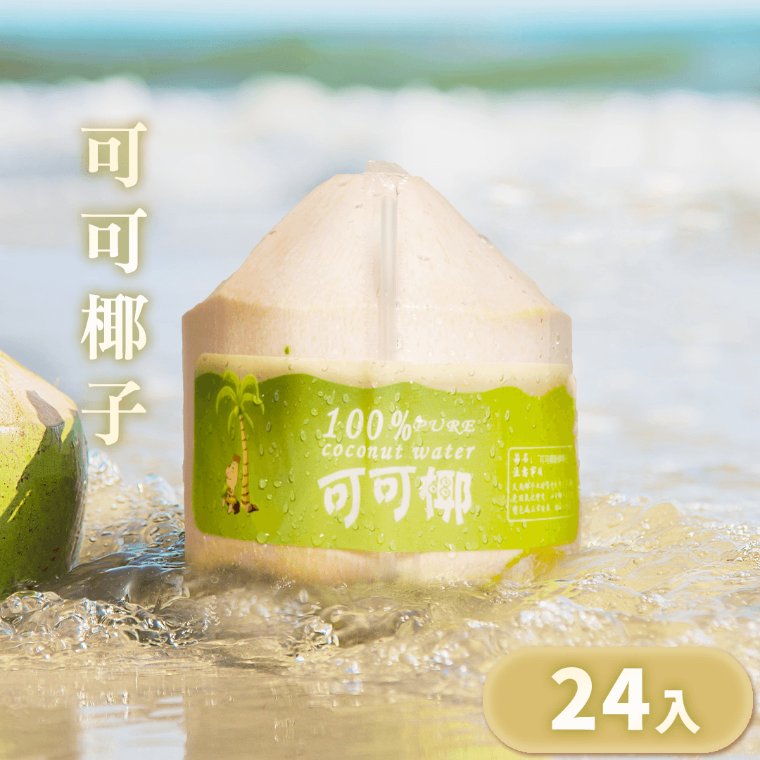 【清涼解渴】100%純正椰汁-可可椰子24入(含運/需冷藏)