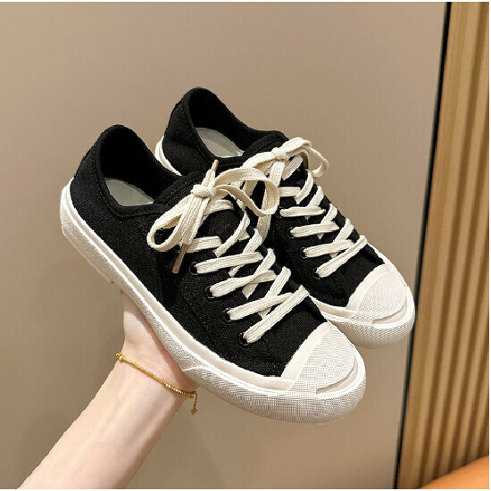 熱賣休閒板鞋【黑色】【35-40碼】(下單後請聯絡客服確認發貨尺碼)