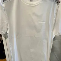[S] MOSCHINO SMALL UNDERWEAR LOGO PATCH & LOGO IN SHOULDER T-SHIRT,WHITE, 231V1V078143050001 (SM799)