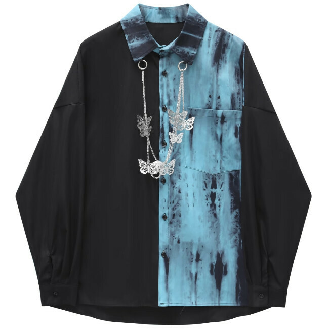 Hot Selling Stitched Bow Necklace Shirt (Black) (S-L Size) (Contact customer service after placing order to confirm delivery size)