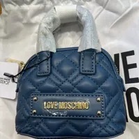 [S] LOVE MOSCHINO JC4324PP0FLA0750 QUILTED BAG PU,BLUE, 8058055428715 (SLM343)